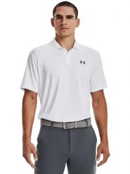 Under Armour Funkcyjna koszulka polo w kolorze białym rozmiar: L. Białe koszulki polo męskie Under Armour, l, bez wzorów, z materiału, bez ramiączek. Za 135.17 zł.