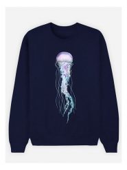 WOOOP Bluza "Space Jelly" w kolorze granatowym rozmiar: S. Niebieskie bluzy bez kaptura damskie Wooop, s. Za 96.37 zł.
