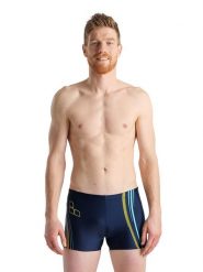 Arena Kąpielówki w kolorze granatowym rozmiar: 5. Niebieskie kąpielówki męskie Arena, bez wzorów, z materiału. Za 65.85 zł.