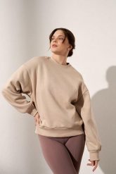 Bluza do jogi Moonholi Just Perfect oversize z bawełnianej dzianiny. Brązowe bluzy bez kaptura damskie MOONHOLI, s, z bawełny. Za 359.00 zł.