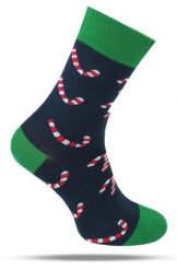 Tematyczne Skarpetki Bawełniane - Świąteczny Lizak. Niebieskie skarpetki męskie His Story, bez wzorów, z bawełny. Za 34.99 zł.