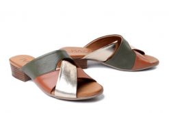 PIAZZA 900147-07 grun, klapki damskie. Klapki damskie Piazza, bez wzorów, ze skóry, bez obcasa, na obcasie. Za 242.17 zł.