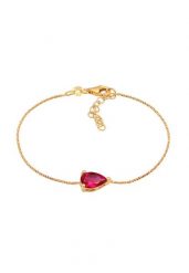 Elli Damski wisior kropla z syntetycznym rubinem czerwonym w pozłacanym srebrze próby 925 Sterling Silver Bransoletki 1 ct. Czerwone bransoletki damskie Elli, pozłacane. Za 211.64 zł.