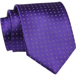 Krawat Fioletowy w Drobny Wzór Geometryczny, 7 cm, Elegancki, Klasyczny, Męski -ALTIES. Fioletowe krawaty i muchy męskie Alties, bez wzorów, z tkaniny, eleganckie. Za 49.00 zł.