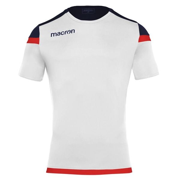 Koszulka treningowa Macron titan. Białe t-shirty sportowe męskie Macron, xl, z materiału, bez ramiączek, na fitness i siłownię. Za 152.50 zł.