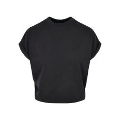 Damska Koszulka Z Krótkim Rękawem Barwiona Pigmentem. Czarne bluzki damskie Urban Classics, xl, bez wzorów, sportowe, bez kołnierzyka, bez ramiączek. Za 97.99 zł.
