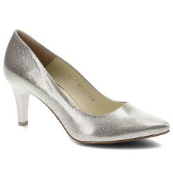 Złote Czółenka Clasicco Damskie Eleganckie Obuwie. Żółte czółenka damskie Clasicco, bez wzorów, ze skóry, bez obcasa, na obcasie. Za 309.00 zł.