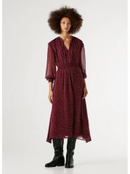 Pepe Jeans Sukienka "Mariette" w kolorze bordowym rozmiar: XL. Czerwone sukienki damskie Pepe Jeans, xl, bez wzorów, z jeansu, bez kołnierzyka, bez ramiączek, maxi. Za 260.99 zł.