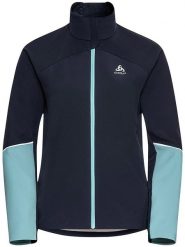 Odlo Kurtka "Engvik" w kolorze turkusowo-granatowym do biegania rozmiar: XL. Niebieskie kurtki do biegania damskie Odlo, xl, bez wzorów, z materiału, bez kaptura. Za 285.49 zł.