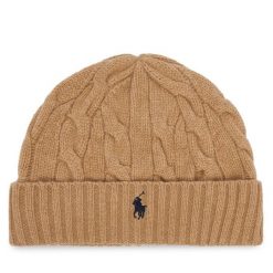 Czapka Polo Ralph Lauren. Brązowe czapki męskie Polo Ralph Lauren, na zimę, bez wzorów. Za 519.99 zł.