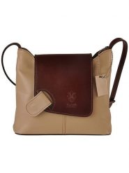 Florence Bags Skórzana torebka "Sabu" w kolorze beżowo-brązowym - 23 x 20 x 6 cm rozmiar: onesize. Brązowe torebki klasyczne damskie Florence Bags, bez wzorów, z materiału, bez dodatków. Za 173.99 zł.