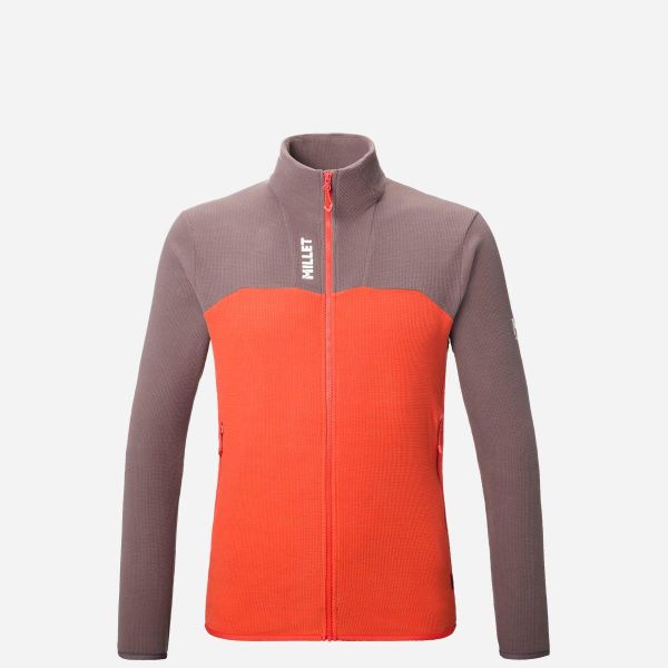 Bluza polarowa męska Millet Ubic Lightgrid. Brązowe bluzy bez kaptura męskie Millet, m, z materiału. Za 519.99 zł.