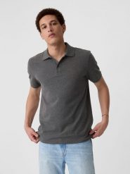 GAP Koszulka polo w kolorze antracytowym rozmiar: XL. Czarne koszulki polo męskie GAP, xl, bez wzorów, z bawełny, bez ramiączek. Za 74.81 zł.