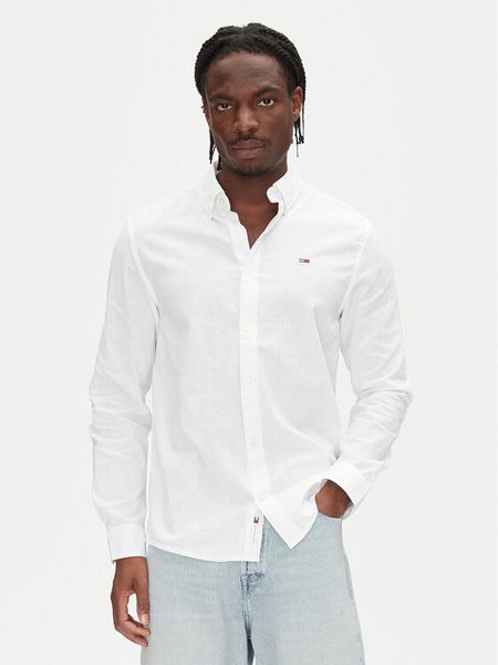 Tommy Jeans Koszula DM0DM20875 Écru Regular Fit. Koszule męskie Tommy Jeans, m, bez wzorów, z bawełny, bez kołnierzyka, bez ramiączek. Za 199.99 zł.