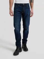 MESKIE SPODNIE LEE DAREN DARK 112339470. Spodnie materiałowe męskie Lee, bez wzorów, z jeansu. Za 269.99 zł.