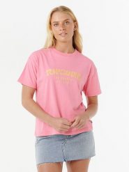Rip Curl Koszulka "Surf Puff Relaxed" w kolorze jasnoróżowym rozmiar: S. Różowe bluzki damskie Rip Curl, s, bez wzorów, z bawełny, bez kołnierzyka. Za 65.45 zł.