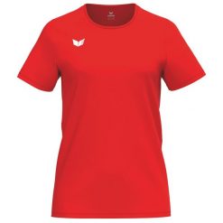 Koszulka damska Erima Intro. Czerwone topy sportowe damskie 575 FACTORY, m, bez wzorów, z materiału, bez ramiączek. Za 118.00 zł.