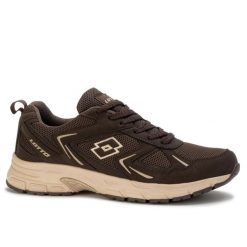 Buty męskie sportowe Lotto KITURA II. Brązowe buty sportowe na co dzień męskie Lotto, z materiału, bez zapięcia, trekkingowe. Za 149.00 zł.
