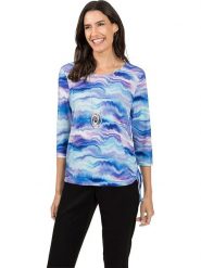 WITT WEIDEN Koszulka w kolorze niebieskim rozmiar: 38. Niebieskie bluzki damskie WITT WEIDEN, bez wzorów, bez kołnierzyka, bez ramiączek. Za 65.69 zł.