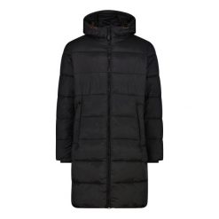 Długi płaszcz puchowy z kapturem CMP. Czarne płaszcze męskie CMP, na zimę, m, bez wzorów, z puchu, sportowe. Za 563.40 zł.