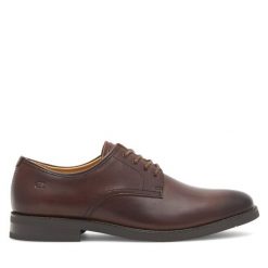 Półbuty GINO ROSSI. Brązowe buty wizytowe męskie Gino Rossi, bez zapięcia. Za 349.99 zł.