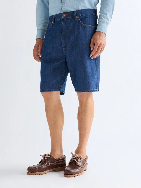 MESKIE SZORTY WRANGLER COWBOY SHORTS DARK STONE 112378443. Szorty męskie Wrangler, bez wzorów, z jeansu. Za 159.99 zł.