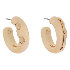 Kolczyki Tory Burch. Żółte kolczyki damskie Tory Burch, złote. Za 579.99 zł.