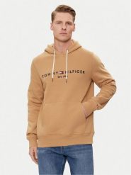 Tommy Hilfiger Bluza Logo MW0MW11599 Brązowy Regular Fit. Brązowe bluzy bez kaptura męskie Tommy Hilfiger, m, z bawełny. Za 449.99 zł.