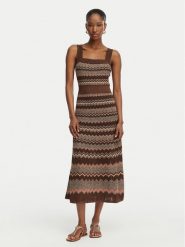 Marciano Guess Sukienka dzianinowa G6GK42 Z0640 Brązowy Regular Fit. Brązowe sukienki damskie Marciano Guess, z aplikacjami, z dzianiny, bez kołnierzyka, bez ramiączek. Za 1,219.00 zł.