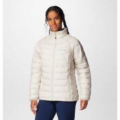 Kurtka Kobieta Columbia Powder Lite II beżowy. Białe kurtki damskie Columbia, bez wzorów, z puchu, bez kaptura. Za 492.00 zł.