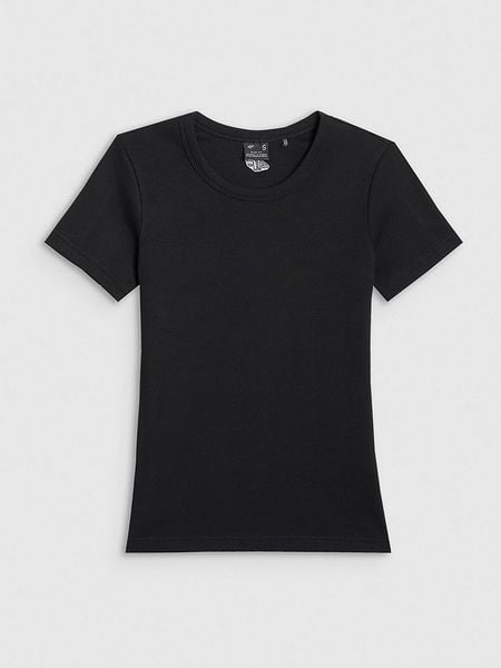 4F Koszulka w kolorze czarnym rozmiar: S. Czarne bluzki damskie 4f, s, bez wzorów, bez kołnierzyka. Za 35.18 zł.