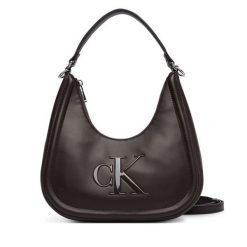 Torebka Calvin Klein. Brązowe torebki klasyczne damskie CALVIN KLEIN, bez wzorów, bez dodatków. Za 409.99 zł.
