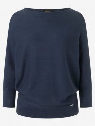 More & More Sweter w kolorze granatowym rozmiar: 40. Niebieskie swetry klasyczne damskie MORE & MORE, ze splotem, bez kołnierzyka. Za 180.49 zł.