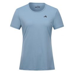 Koszulka damska Euro-Star Enya. Niebieskie bluzki sportowe damskie EURO-STAR, bez wzorów, bez ramiączek. W wyprzedaży za 214.85 zł.