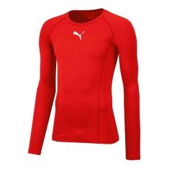 Koszulka do piłki nożnejmęska Puma Liga Baselayer Tee LS. Czerwone bielizna termoaktywna męska Puma, m, bez wzorów. Za 149.00 zł.