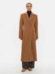 Herskind Płaszcz wełniany Ultra 5379816 Brązowy Regular Fit. Brązowe płaszcze damskie Herskind, na zimę, bez wzorów, z wełny. Za 2,799.00 zł.