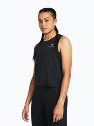 Under Armour Top funkcyjny w kolorze czarnym rozmiar: S. Czarne topy damskie Under Armour, s, bez wzorów, z materiału, bez kołnierzyka. Za 100.04 zł.