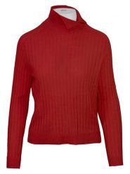 Malo Optimum Sweter w kolorze czerwonym rozmiar: XS. Czerwone golfy damskie Malo Optimum, xs, z kaszmiru, bez kołnierzyka. Za 291.51 zł.