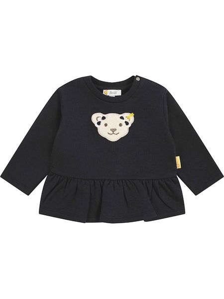 Steiff Bluza w kolorze czarnym rozmiar: 56. Czarne bluzy i bluzki niemowlęce Steiff, bez wzorów, bez ramiączek, bez kaptura. Za 109.95 zł.