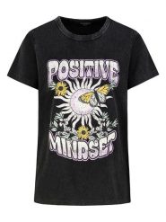 Eight2Nine Koszulka w kolorze antracytowym rozmiar: M. Czarne bluzki damskie Eight2Nine, m, bez wzorów, z bawełny, bez kołnierzyka, bez ramiączek. Za 43.99 zł.