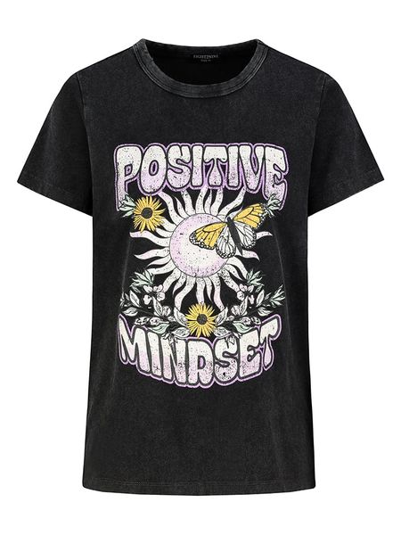 Eight2Nine Koszulka w kolorze antracytowym rozmiar: M. Czarne bluzki damskie Eight2Nine, m, bez wzorów, z bawełny, bez kołnierzyka, bez ramiączek. Za 43.99 zł.