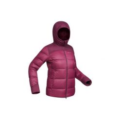 Kurtka trekkingowa puchowa Trek 900 damska. Fioletowe kurtki damskie FORCLAZ, m, bez wzorów, z elastanu, bez kaptura. Za 399.99 zł.