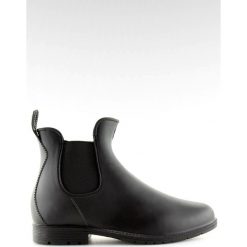 Kalosze sztyblety czarne D67 Black. Czarne kalosze damskie ButyModne, bez wzorów, z gumy. Za 79.00 zł.