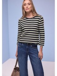 Street One Sweter w kolorze granatowo-białym rozmiar: 40. Białe swetry klasyczne damskie Street One, bez kołnierzyka. Za 101.94 zł.