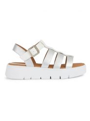Geox Sandały "Dandra 40" w kolorze srebrno-białym rozmiar: 41. Białe sandały damskie Geox, bez wzorów, bez obcasa, na platformie. Za 280.95 zł.