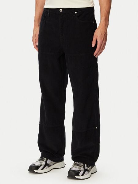 Karl Lagerfeld Jeans Spodnie materiałowe B3M10017 Czarny Relaxed Fit. Czarne spodnie materiałowe męskie Karl Lagerfeld Jeans, bez wzorów, z bawełny. Za 649.99 zł.
