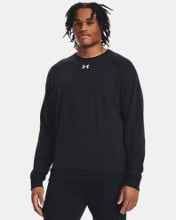 Under Armour UA RIVAL FLEECE CREW Bluza męska. Czarne bluzy bez kaptura męskie Under Armour, m, z dzianiny. Za 139.99 zł.
