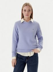 Tommy Jeans Bluza Flag DW0DW19959 Niebieski Regular Fit. Niebieskie bluzy bez kaptura damskie Tommy Jeans, xxs, z bawełny. Za 289.99 zł.