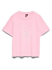 Vero Moda Koszulka w kolorze jasnoróżowym rozmiar: S. Różowe bluzki damskie Vero Moda, s, bez wzorów, z bawełny, bez kołnierzyka. Za 75.45 zł.