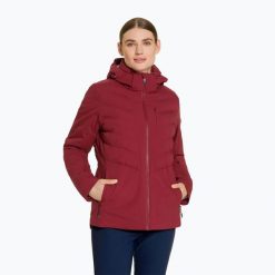 Kurtka narciarska damska ZIENER Tokki. Czerwone kurtki damskie Ziener, m, bez wzorów, z materiału, bez kaptura, narciarskie, primaloft. Za 1,129.00 zł.
